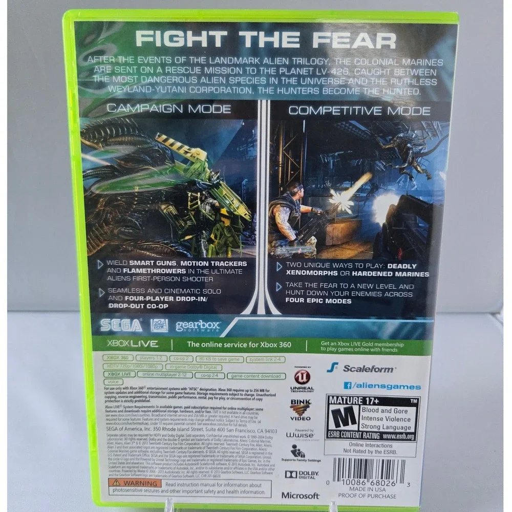 Aliens Colonial Marines - Xbox‎ 360 - Complete CIB W/ Manual Tested & Working